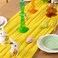 DeZerlor Lemon Yellow Cheesecloth Table Runner 1 Pack Summer Boho Runner