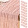 DeZerlor Dusty Pink Cheesecloth Table Runners 10 Pack Summer Boho Runners