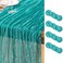 DeZerlor Teal Green Cheesecloth Table Runners 4 Pack Summer Boho Runners