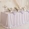 QueenDream Sparkly Sequin Tablecloth Iridescent Table Cloth 50"x80" Table Overlay