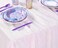 QueenDream Sparkly Sequin Tablecloth Iridescent Table Cloth 50"x80" Table Overlay