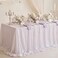 QueenDream Sparkly Sequin Tablecloth Iridescent Table Cloth 50"x80" Table Overlay