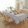 Boao Cotton Striped Tablecloth Rectangle 60" X 120" Blue White