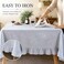 Boao Cotton Striped Tablecloth Rectangle 60" X 120" Blue White