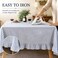 Boao Cotton Striped Tablecloth Rectangle 60" X 120" Blue White