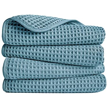 Polyte 430 Gsm Poly Blend Microfiber Quick Dry Waffle Hand Towel, 16X30 In