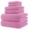Polyte 430 Gsm Poly Blend Microfiber Quick Dry Waffle Bath Towel Set of 6