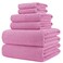 Polyte 430 Gsm Poly Blend Microfiber Quick Dry Waffle Bath Towel Set of 6