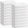 SmoothNovelty 16 Pack Microfiber Bath Towels Bulk, Simple, White