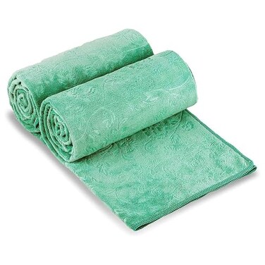 Jml Extra Large Microfiber Bath Sheets Towels, 2 Pack, 35" X 70", Green