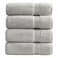 Springtree Home Luxury Bamboo Rayon Plush Bath Towel Set 4-Pack Grey