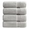 Springtree Home Luxury Bamboo Rayon Plush Bath Towel Set 4-Pack Grey