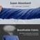 Jml Microfiber Bath Towels, Navy, 30" X 60", 2 Pack
