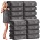 SmoothNovelty 16 Pack Microfiber Bath Towels Bulk, Gray, Wheat