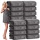 SmoothNovelty 16 Pack Microfiber Bath Towels Bulk, Gray, Wheat