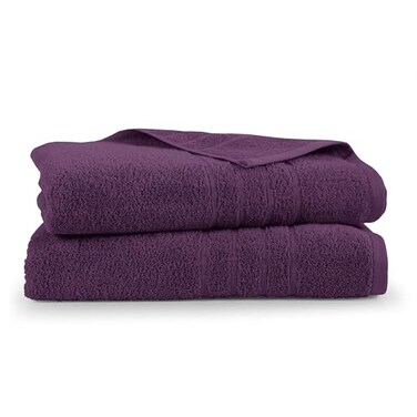 Martex 2-Pack Ultimate Performance Bath Sheet Set, Dark Purple, 33" X 65
