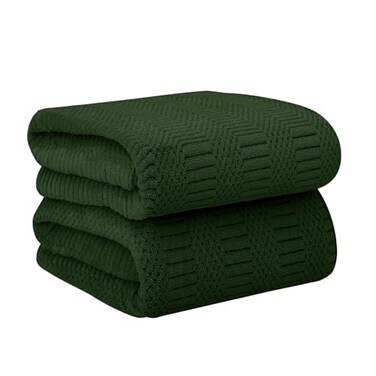 Jml Microfiber Bath Towels, 30" X 60", Pack of 2, Olive-Green