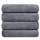 Jml Oversized Microfiber Bath Towels, 30" X 60", 4 Pack, Grey Floral