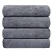 Jml Oversized Microfiber Bath Towels, 30" X 60", 4 Pack, Grey Floral