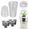 Plus tard Clear Hydroponic Nursery Pots with Humidity Domes &amp; Rrow Sponge 6-Pack
