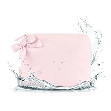 Case-Mate Essential Crinkle Bow Makeup Bag - Ballet Pink