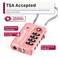 Fosmon Tsa Approved Cable Luggage Locks, 4 Digit Combination, 4 Pack