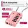 Fosmon Tsa Approved Cable Luggage Locks, 4 Digit Combination, 4 Pack
