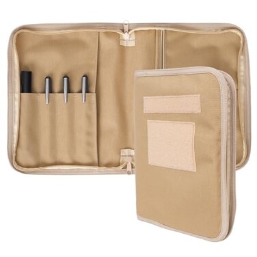 Vepkoit Tactical Notebook Cover with Zippered for Folders, Large A5 Binder Planner