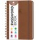 Clever Fox Password Book Keeper Notebook, Spiral-Bound Medium Brown