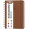 Clever Fox Password Book Keeper Notebook, Spiral-Bound Medium Brown