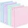 Sooez 4 Pack 3 Ring Binders 2 Inch, Sooez 2" Three Round Ring Binder with Pockets