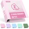 Sooez 3 Ring Binder 2 Inch, D-Ring Binder with Pockets, Pink, Letter Size
