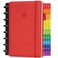 Clever Fox Disc-Bound Planner, Undated Weekly Binder Notebook, Red