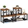 Honiter 2 Sets Desk Shelf, Desktop Organizer Shelf, 2 Tier Independent Stackable Desktop Shelves, Desktop Office Storage Rack Display Shelf