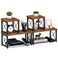 Honiter 2 Sets Desk Shelf, Desktop Organizer Shelf, 2 Tier Independent Stackable Desktop Shelves, Desktop Office Storage Rack Display Shelf