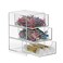 Btsky 1 Pack Small Acrylic Storage Organizer with Drawers, 3-Layer