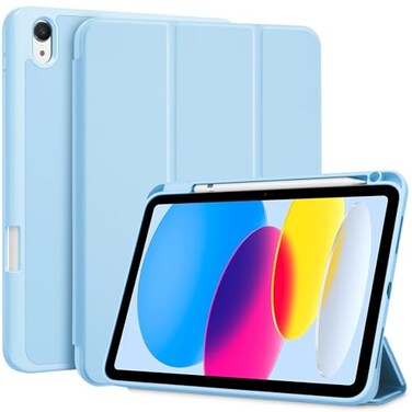 ProCase For Ipad A16 11TH/10th Generation Case with Pencil Holder -Skyblue