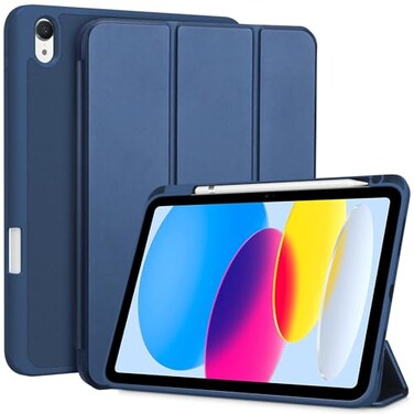 ProCase For Ipad A16 11TH/10th Generation Case with Pencil Holder -Navy