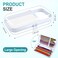 Sanwuta 4 Pcs Clear Hard Shell Zipper Case Plastic Case, White