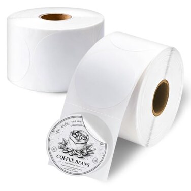Essential 2" Circle Direct Thermal Sticker Labels, Self-Adhesive Round