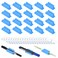SameTech 20 Pack Adhesive Silicone Pen Holders Blue Stick-on Pencil and Marker Clips
