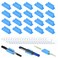 SameTech 20 Pack Adhesive Silicone Pen Holders Blue Stick-on Pencil and Marker Clips