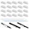 SameTech 20 Pack Adhesive Silicone Pen Holders, White Stick-on Pencil &amp; Marker Clips
