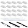 SameTech 20 Pack Adhesive Silicone Pen Holders, White Stick-on Pencil &amp; Marker Clips