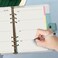 Harphia A5 6 Holes Binder Refill Value Set,90sheets Weekly Plan Paper with Sticker and Divider, Week Planner Inserts with Binder Pockets for A5 Binder 6 Hole Refillable Notebook,005da5week