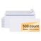 Sunee 10 Security-Tinted Self Seal Envelopes 500 Pack White Windowless Mailing Envelopes, 24LB Printer Friendly for Business, Home &amp; Office Use (4-1/8 X 9-1/2")