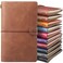 Sinmoe 10 Pack Leather Journal Refillable, Travel Notebook 7.9x4.7