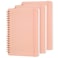 Utron 3 Pcs Small Spiral Notebook 5X7, Notebooks for Note Taking, Pink Spiral Journal Notebook, Work Notebook Small Notebooks 5X7 with Strap, Cute Notebooks for Women 70 Sheets/Note Books