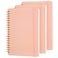 Utron 3 Pcs Small Spiral Notebook 5X7, Notebooks for Note Taking, Pink Spiral Journal Notebook, Work Notebook Small Notebooks 5X7 with Strap, Cute Notebooks for Women 70 Sheets/Note Books