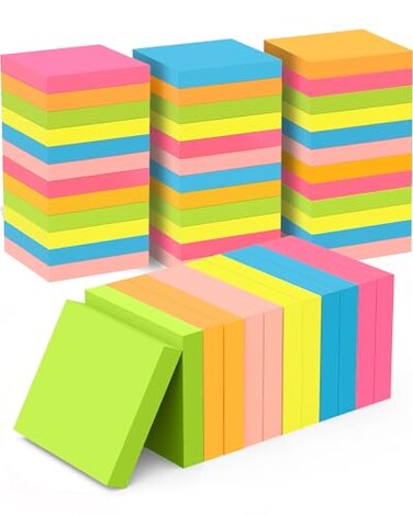 WeLiu Sticky Notes 3X3 Inches, Self-Stick 48 Pads Bulk